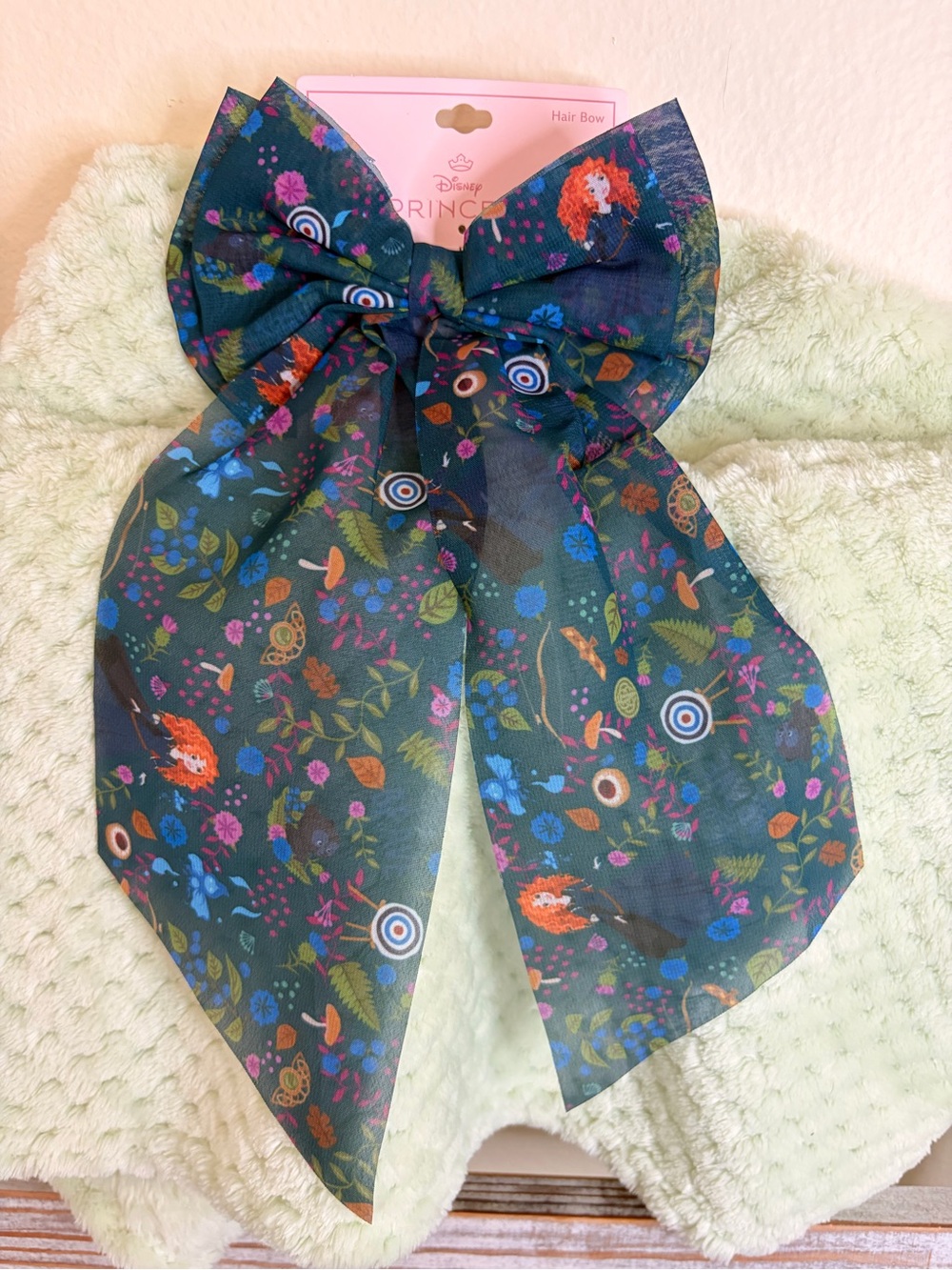🏹 Disney Brave Merida Floral Oversized Hair Bow NWT
